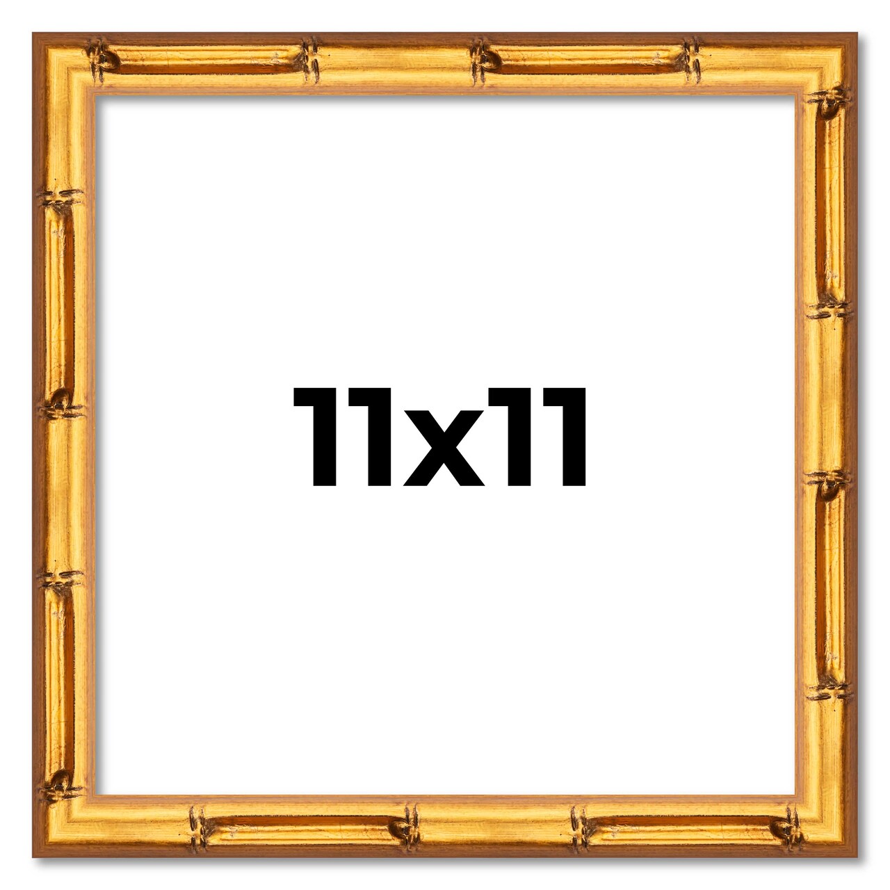11x11 Bamboo Picture Frame with UV-Resistant Acrylic & Acid Free Backing, Available in 4 Finishes - Brown, Black, Gold, and Natural